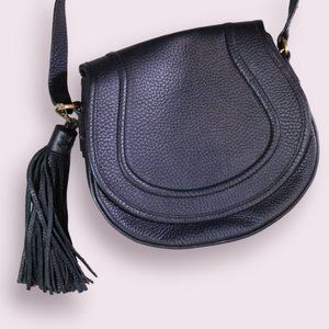 GiGi New York Jenni Saddle Bag - Black - EUC